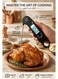 Thermometer Cooking Thermometer Digital 3 Second Fast Accurate Reading Backlight Display Lock Temperature Waterproof Food Grade 304 Stainless Steel for Home Kitchen Outdoor BBQ Party Baby Milk Family Use