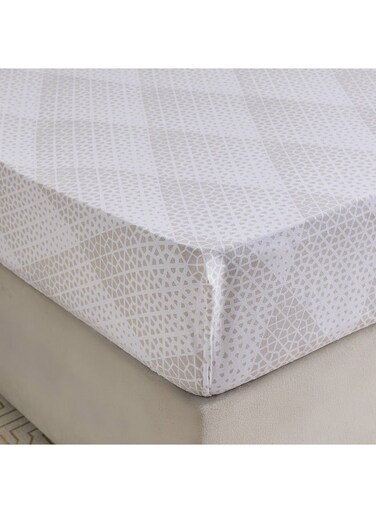 Box Malta Cara Printed Cotton Fitted Sheet - Twin Size