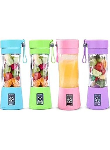 ARTC USB Juicer Bottle Blender, Portable Rechargeable Mixer Grinder juicer Electric Blender Bottle with six Blade for Making Juice, Shake, Smoothies (Random Color)