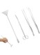 Duomama 4-Piece Aquascape Kit: Long Tweezers, Feeding Tongs, Scissors, Algae Scraper - Ideal for Fish Tank Cleaning &amp; Plant Trimming