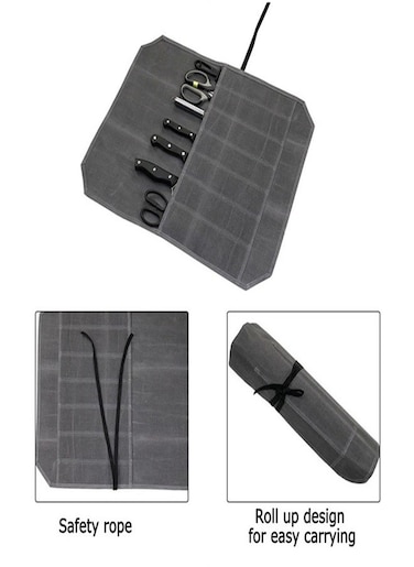 Knife Roll Chef Knife Roll Bag Portable Knife Bag Travel Chef Knife Case Carrier Storage Bag Knife Pouch for Chef or Culinary Enthusiasts Butcher Knife Roll Bag