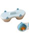 2 Cavity Microwave Egg Cooker, Breakfast Double Row Egg Cooker, Poached Egg Cup Kitchen Cooking Gadgets (Light Blue)