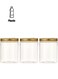 3 Pieces 500 ml Empty Bottle Refillable Clear Plastic Jars with Gold Lids for Food Home Storage Products Round Containers Candy, Spices, Biscuits