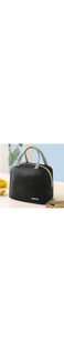 Qiccijoo Lunch Bag Lunch Box for Women Men Small Leakproof Cute Lunch Tote Bags Large Capacity Reusable Insulated Cooler Lunch Container for Work Office Picnic or Travel(Black)
