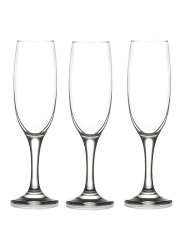 3-Piece Empire Goblet Set Clear