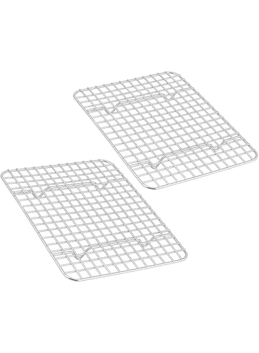 Joyfair Cooling Racks for Baking, 100% Stainless Steel BBQ Grill Set of 2, Mini Wire Rack Set Fit Baking Tray &amp; Toaster Oven, Suitable for Cooking, Roasting, Grilling, Drying, Dishwasher Safe