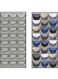 JCZD Baseball Hat Rack, 24 Pocket Over The Door Cap Organizer with Clear Deep Pockets to Display Baseball Caps Collection, Complete with 3 Over Door Hooks (Light Gray)