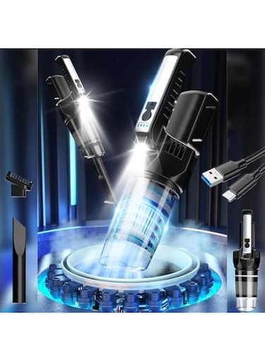 Cordless Cleaner Vacuum, Handheld Vacuum Cordless, Cordless Vacuum Cleaner Lightweight Low-Noise, Handheld Vacuum 125ml Upgraded High Power, Mini Car Vacuum Cleaner for Home/Car/Pet hair/Dust with Led