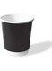Bony Packaging Heavy Duty Double Wall Paper Cups 50-Pack, 8 oz Capacity, Black/White