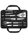 TIME 5 Pcs Portable Stainless Steel Barbecue Utensil With Bag Silver