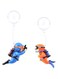 ZDALQDMJ 2 Pack Fish Tank Decorations, Cute Little Diver Aquarium Decoration Fish Tank Aquarium Diver Ornament Floating Aquarium Accessories (Orange, Blue)