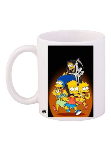 Printed Ceramic Coffee Mug Multicolour