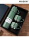 Stainless Steel Gift Set Vacuum Thermal Mug Flask Bottle with 2 Extra Cup Set Leak-proof Mug Insulated Travel Business Trip Water Bottle Thermos Hot &amp; Cold Up to 12 Hours 500ml