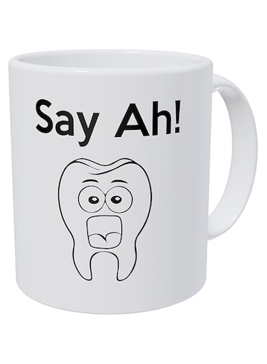 Wampumtuk Say Ah Dental, Dentist, Tooth 330mls Funny Coffee Mug