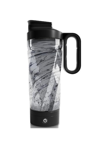 EQURA Electric Protein Shaker Bottle, 1000ml Blender Bottles, Made with Tritan - BPA Free - Portable Mixer Cup/USB Rechargeable Shaker Cups for Protein Shakes (Black)