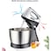 300W Electric Stand Mixer - 5-Speed Black Desktop Hand Blender with Chrome Plated Whisk