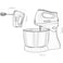 300W Electric Stand Mixer - 5-Speed Black Desktop Hand Blender with Chrome Plated Whisk