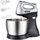 300W Electric Stand Mixer - 5-Speed Black Desktop Hand Blender with Chrome Plated Whisk