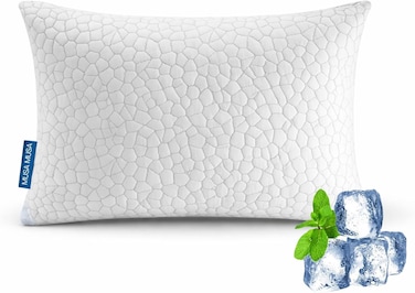 MUSA&Atilde;&sbquo;&Acirc;&reg; Cooling Shredded Memory Foam Pillow - Adjustable Loft with Washable Cover (50 x 75cm)