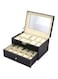 SKEIDO 2 Layers Watches Storage Case, Black, 20 Pieces
