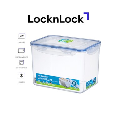 LocknLock 3.9L Rectangular Airtight Food Storage Container - BPA-Free, Microwave, Freezer, and Dishwasher Safe