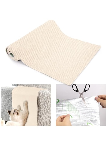GDOKKNY Cat Scratching Mat Furniture Protectors DIY Self-Adhesive Climbing Cat Scratcher Anti Scratch Protector for Sofa Couch Cat Scratching Pad for Wall