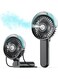 SWEETFULL Portable Misting Fan - 180&deg; Foldable Handheld Personal Fan with Mist Spray, 3 Speeds, 30ml Water Tank, USB Rechargeable for Travel, Outdoors, Makeup, Camping, Home, and Office Use