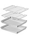 Wildone Stainless Steel Baking Sheet with Rack Set [2 Sheets + 2 Racks], 9 x 7 x 1 Inch, Non Toxic &amp; Heavy Duty &amp; Easy Clean