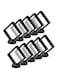 Custelen Set of 10 Black 3D Floating Frame Display Holder Stands for Medallions, Jewelry, and Collectibles &ndash; 3.6 x 3.6 x 0.8 inches