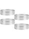 4Pcs 10cm Circular Steel Tart Ring, Perforated Tart Rings for Baking, Stainless Steel Nonstick Round Cake Ring, Metal Pastry Mold for French Dessert, Small Fruit Tarte Crust
