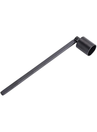 Walfront Stainless Steel Candle Snuffer Wick Dipper Oil Lamp Trim Trimmer Scissor Cutter Tool Hook(Black)