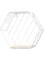 MARGOUN Wall Mounted Desk Storage Basket Magazine Paper Organizer Holder Metal Wire Hexagon Shelves Brackets (Small L23)
