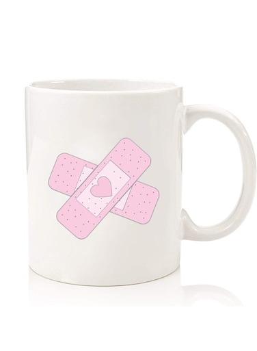 Premium Quality Two Sided Printed Coffee Mug Tea Cup For Home Office, Kids Men Women Bandaid