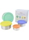 Stainless Steel Snack Containers Set of 4, Food Storage with Leakproof Silicone Lids, School Lunch Container Set for Kids, Meal Prep, Kitchen Storage, Office Reusable Lunch Containers for Adults