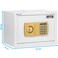 Rubik Safe Box A4 Document Size With Digital Lock and Override Key For Home Office Shop Business RB-25E (25x35x25cm) White/Gold