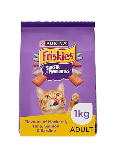 Purina Friskies Surfin Favourites Dry Cat Food 1 kg