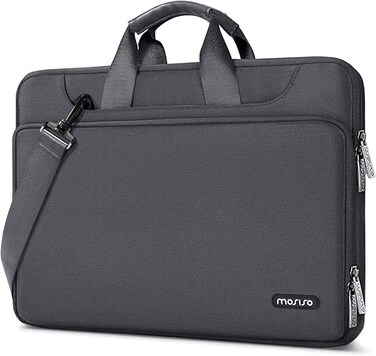 MOSISO 360 Protective Laptop Shoulder Bag Matching Color Sleeve with Belt
 16-inch