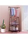 clothes drying rack standing corner wooden coat rack