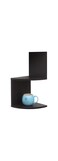 Feelings Floating Wall Shelves   Wall Mounted Shelf   Trophy Stand Shelf   Corner Shelf for Bedroom, Living Room, Bathroom   Elegant Black Home Room Decor - 19x19 cm (Black)