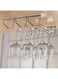 SKEIDO Wine Glass Rack Stainless Steel Creative Stemware Holder Hanging Bar Shelf Home Storage Holder Bar Tools-3 row