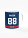 Designer Printed Coffee Mug with Heavy Duty Handle 11oz Ceramic Personalised Gift Mugs Cup [Microwave Safe &amp; Dishwasher Proof ] - Cricket Player - Harry Brook, Jersey Number - 88