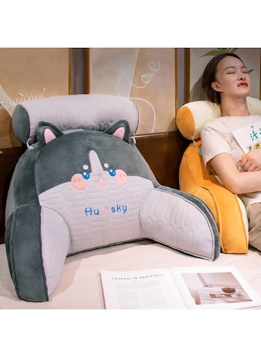 Up Pillow for Reading, Sit Up Back Support Cushion with Armsrest for Resting in Bed Couch Chair or Floor, Back Support Pillow for Kids &amp; Adult Reading Watching TV Gaming (A, 70*50cm)