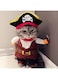 Idepet New Funny Pet Clothes Pirate Dog Cat Costume Suit Corsair Dressing up Party Apparel Clothing for Cat Dog Plus Hat (Small)