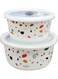 LARAH LUNCH BOX WITH 2 PCS SET - 400 ML + 800 ML, CONFETTI Confetti