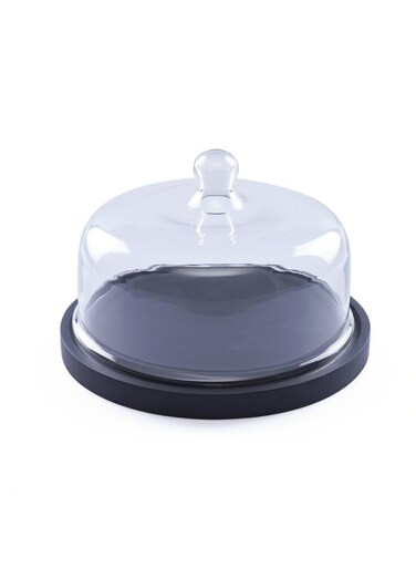 Home Earthy House Acacia Cake Dome D30x18cm -Black