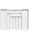 Expandable Cutlery Drawer Organizer, Flatware Drawer Tray for Silverware, Serving Utensils, Multi-Purpose Storage for Kitchen, Office, Bathroom Supplies, White