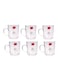 Max 6-Piece Mug Set Clear 230ml