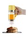 . No-Drip Glass Honey Dispenser Jar with Handle - 10oz Honey and Syrup Dispenser, Honeycomb Shaped Honey Pot with Stand, Perfect for Bread, Coffee, Tea, Pancakes, and More for Kitchen (Yellow)