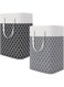 Beauenty 2Pcs Large Laundry Basket 75L Waterproof Laundry Basket with Handles Foldable Laundry Hamper Bag Storage Wash Basket Hamper for Toys Dirty Clothes Bedroom (2pcs Black&amp;Grey)