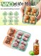 2PCS BPA Free Ice Cube,Reusable Easy to Demould DIY Bear Ice Molds,Trays Bear Shape Ice Maker for Ice Cream Coffee Milk Orange Juice Baby Food DIY Candle Mold